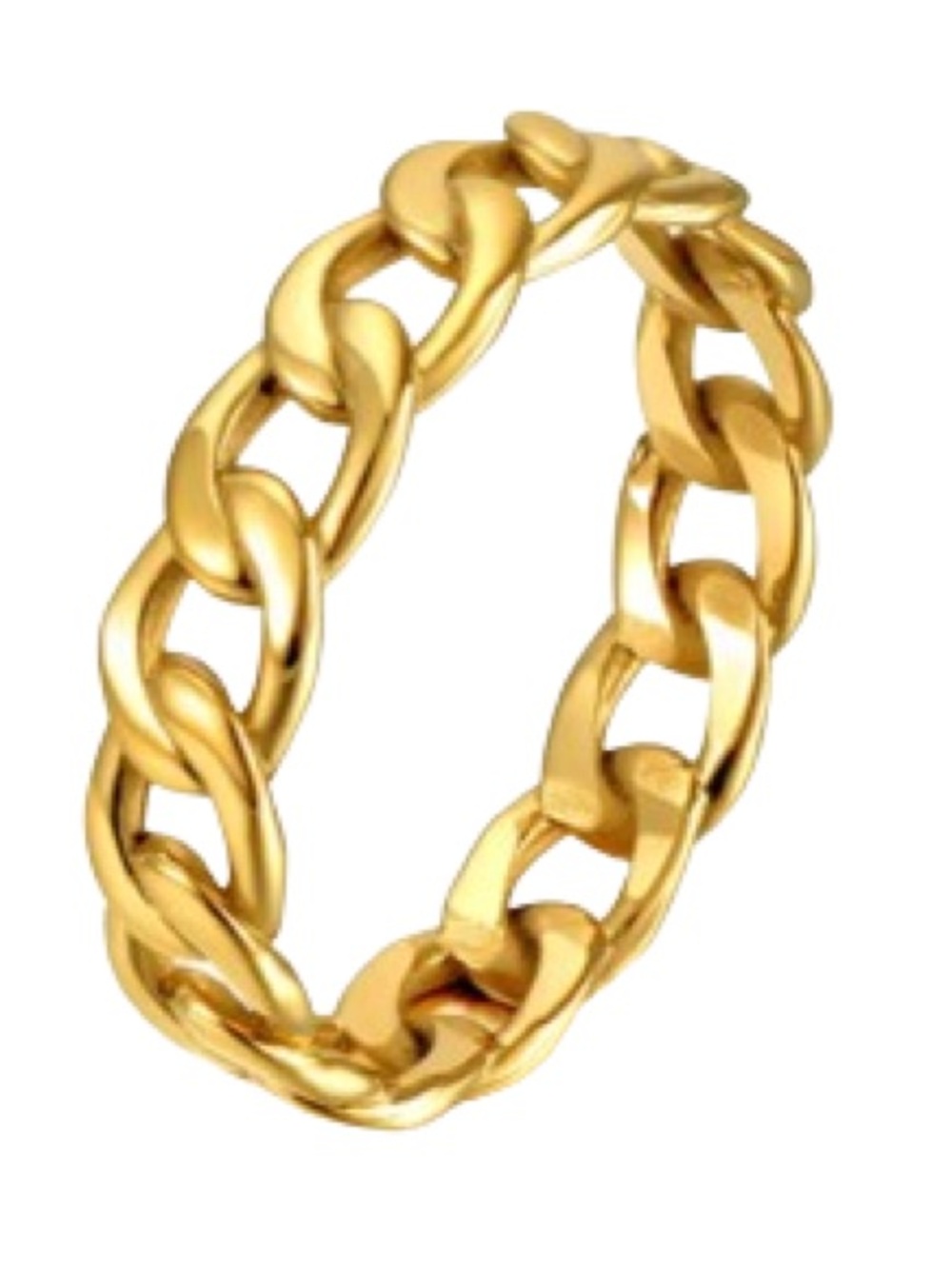 For @erikalynnnn 18K Gold Plated Cuban Chain Ring